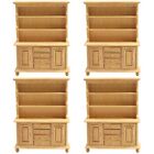4 Pack Mini House Furniture Cabinet Small Japanese-style