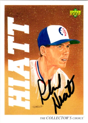 Phil Hiatt Signed 1992 Upper Deck Minor League Baseball #45 Memphis Chicks - Image 1 of 2