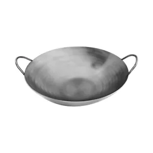 16" Carbon Steel Wok Pan Gourmet Chef Chinese Traditional Wok Cookware - Picture 1 of 7