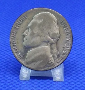 1943-p 35% silver war nickel mint error lamination - Picture 1 of 2