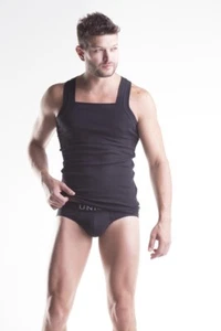 Unico Classic Gilet Cascada Nero COTONE Intimo Uomo - Foto 1 di 2
