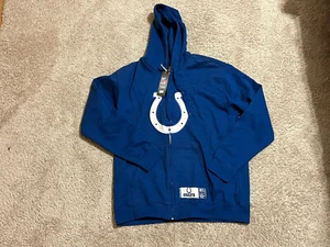 Vtg NWT NFL Team Apparel Indianapolis Colts Jacket Mens Medium Full Zip Up Blue - Picture 1 of 8