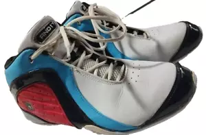 AND1 Men Basketball Shoes High-Top Sneakers Sz 9.5 Custom Painted Red White Blue - Picture 1 of 11
