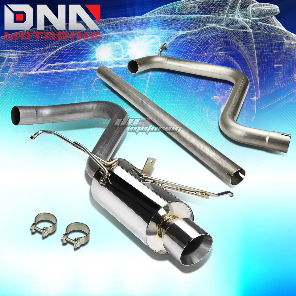FOR 99-06 CHRYSLER PT CRUISER 2.4 4"ROLLED TIP STAINLESS EXHAUST CATBACK SYSTEM - Image 1 of 4