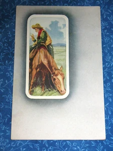 Postcard Cowboy Horse Antique Dated 1910 South Dakota Stamped Reading Letter - Picture 1 of 2