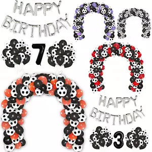 Mix Football Print Balloons Helium Latex Black & White Balloon Birthday Party UK - Picture 1 of 62