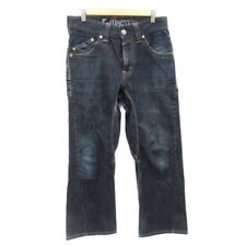 Edwin Efunction Eg5006 Denim Pants Jeans Straight Ankle Length Plain Dark Indigo