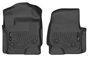 Black Husky Liners WeatherBeater 2pc Floor Mats - 2017 Ford F-Series Super Duty