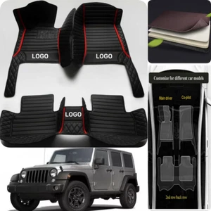 For Jeep Wrangler 2DR/4DR Car Floor Mats Custom All Weather Carpets Waterproof - Picture 1 of 35