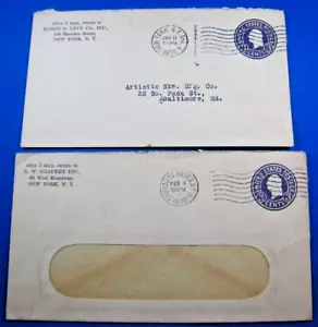 UNITED STATES 1917 - SCOTT #U438 - LOT OF 2 USED COVERS (co3) - Picture 1 of 2