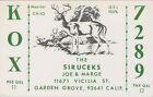 CB radio QSL postcard KOX-7289 Joe Marge Sirucek 1960s Garden Grove California