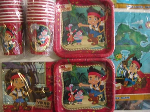 JAKE & THE NEVER LAND PIRATES Disney Birthday Party Supply Kit Pack for 16 - Picture 1 of 1