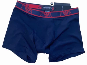 EMPORIO ARMANI Men's Stretch Cotton Eagle Logo Boxer Brief SMALL (30"-32") *NEW* - Picture 1 of 5