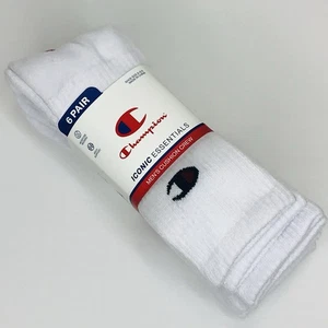Champion Iconic Essentials Crew-Socken/6 Stück Zoned Cushion Crew-Socken für Herren/weiß - Bild 1 von 3