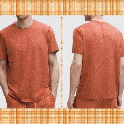 Lululemon Soft Jersey Tee Shirt Mens orange Heathered size Medium NWT - Image 1 of 4