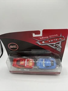 Disney Pixar Diecast Cars 3 Lightning McQueen & Sally Diecast Vehicle DMG PKG - Picture 1 of 3