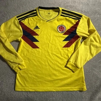 Camiseta de fútbol Colombia Adidas amarilla juvenil talla L manga larga  Foto 1 de 4