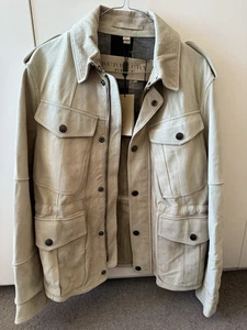 BNWT Burberry Men Leather Jacket Size Medium Made In Italy . - Picture 1 of 23