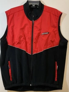 Chaleco de Colección No Fear Para Hombre XL 90s Negro Rojo Cremallera Chaqueta Sin Mangas Raro - Imagen 1 de 6
