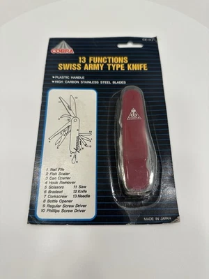 Navaja suiza COBRA de 13 funciones de acero inoxidable *NUEVA* JAPÓN Foto 1 de 4