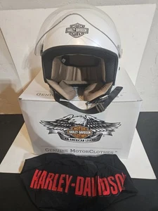 Harley-Davidson Pearl White Small Helmet With Box New - Foto 1 di 8