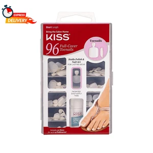 Kiss 96 Full Cover Zehennägel Kit, Langanhaltende falsche Nägel, DIY Home Maniküre Set - Bild 1 von 12