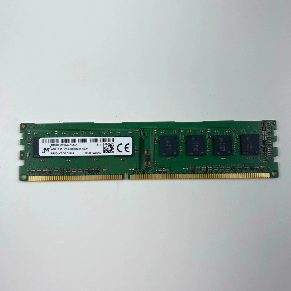Micron 4GB DDR3 1600MHz PC3-12800U 240-Pin Desktop DIMM RAM - Image 1 of 1