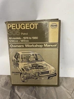 Peugeot 305 - Petrol - All Models 1978-1980 - Haynes Workshop Manual - Image 1 of 3
