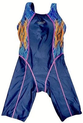 TRAJE DE BAÑO LANDUBI Niños Talla 10/12 AZUL MARINO Niño Pierna Competición Deportes Acuáticos Foto 1 de 4