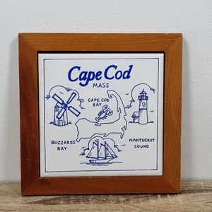 Cape Cod Wall Tile – 1980s Vintage Souvenir – Nautical Decor – Taiwan Made - Picture 1 of 4