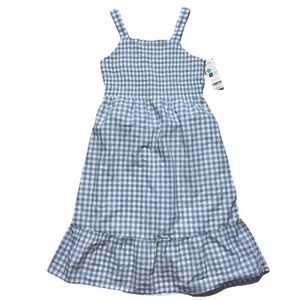 Carter’s Girls Dress Size 6/6X Blue Gingham Sundress Sleeveless Summer Outfit - Picture 1 of 6