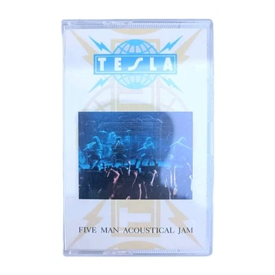 TESLA - Five Man Acoustical Jam 1990 Cassette Tape Geffen Records Vgc FREE POST  - Image 1 of 3