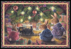 Greeting Card - Rabbit - Susan Wheeler - Christmas CL101 - Picture 1 of 2