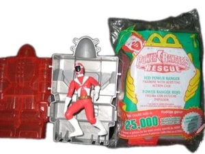 Sealed Vintage 2000 McDonalds Rangers Rescue Red Power Ranger 1 Happy Meal Toy - Bild 1 von 3