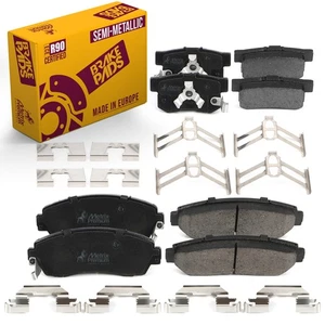 Front & Rear Disc Brake Pad Set for 2012-2015 Honda Crosstour 2012-2016 CR-V - Picture 1 of 10