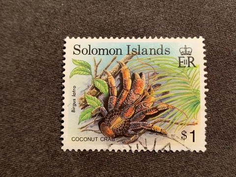 SOLOMON ISLANDS 1993 CRABS $1 COCONUT CRAB BIRGUS LATRO - FINE USED Cover