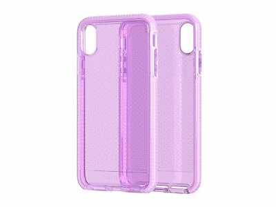 Tech21 Evo Check Case Cover for iPhone X & XS Purple Orchid Clear Foto 1 de 3