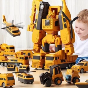 Magnetic Transform Engineering Car Assembled Toys For Boys kids Robot Car Toys - Picture 1 of 21