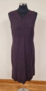 Vintage Laura Ashley Tweed Kleid Gr. 12 Lila V-Ausschnitt Etuikleid Gefleckt Wolle Reich  - Bild 1 von 9