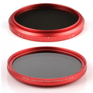 New FOTGA Fader Variable ND Filter 52mm ND2 to ND400 ND100 Neutral Density Red - Picture 1 of 11
