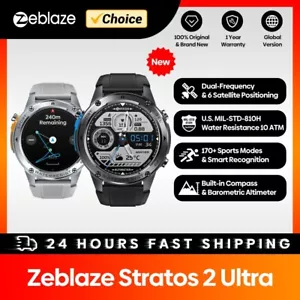 NEW Zeblaze Stratos 3 Pro Smart Watch Fitness 1.43”HD AMOLED Built-in GPS Black - Picture 1 of 7
