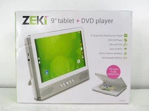 Zeki 9" Android Black Quad-Core Tablet/DVD Player Combo - TBDV986W Factory Seal - Picture 1 of 4