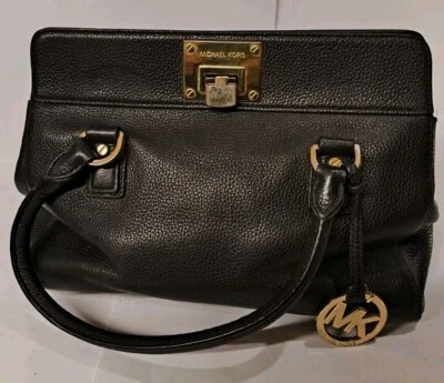 Michael Kors Leather Medium Satchel - Black - Luxury High Quality Leather - Image 1 of 4