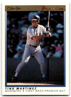 1991 O-Pee-Chee Premier Tino Martinez Baseball Cards #76 - Image 1 of 2
