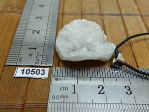 Collier pendentif CRISTAL DE ROCHE druze brut + cordon reglable pierre naturelle - Picture 1 of 3