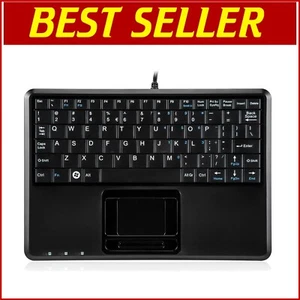 Functional X-Type Scissor Keyboard with Touchpad & USB Ports for Office Use - Picture 1 of 7