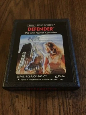  Atari 2600 game Defender Sears Telegames Tested and Working - Image 1 of 2