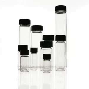 100x Probeflaschen 20mL für Chemisches Labor, Glasflasche Transparent mit Deckel - Bild 1 von 1