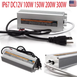 AC100-120V to DC12V LED Power Supply Driver Transformer IP67 Adapter Strip Light - Picture 1 of 15