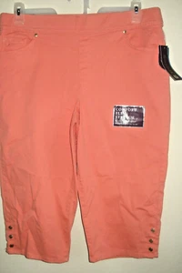 Pantalones Capri Damas Gloria Vanderbilt Skimmer Talla 14 Coral NUEVO - Imagen 1 de 2
